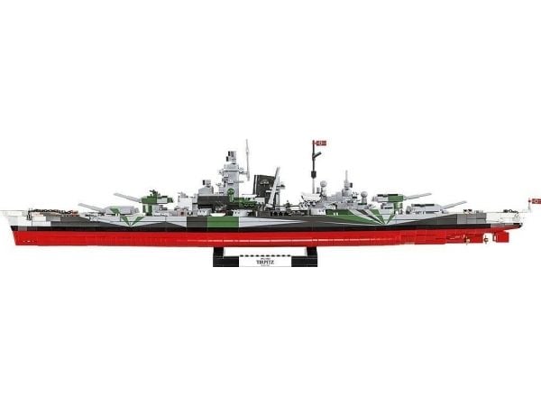 COBI -4839, Pienoismallisotalaiva, Kokoamispakkaus, 1:300, Battleship Tirpitz, Ei sukupuolirajoitusta, World War II