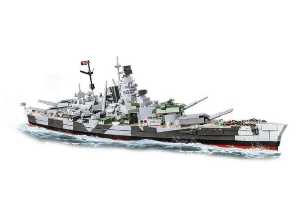 COBI -4839, Pienoismallisotalaiva, Kokoamispakkaus, 1:300, Battleship Tirpitz, Ei sukupuolirajoitusta, World War II