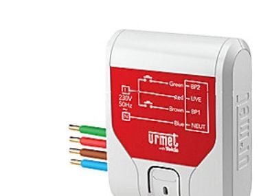 KELLOTETTU 2-KANAVAINEN 230V LÄHETIN SISÄTILOIHIN YOKIS UP ZIGBEE-JÄRJESTELMÄLLE