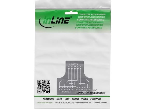 InLine Cat.5e STP T-sovitin Port-Doppler RJ45 naaras - 2x - Verkko - CAT 5e (69995B)