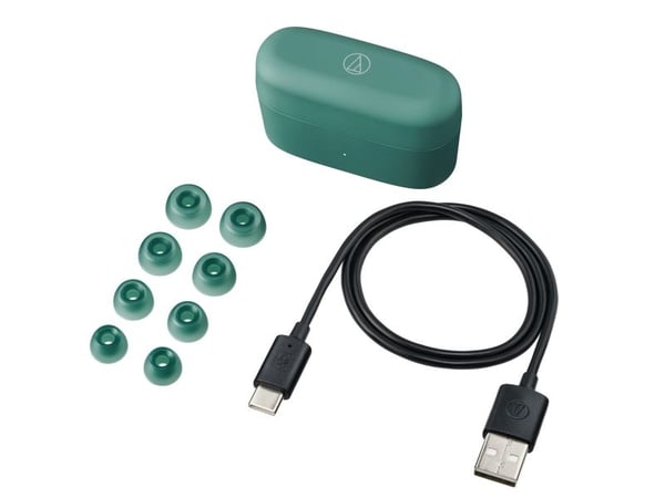 Audio-Technica ATH-CKS30TW+, True Wireless Stereo (TWS), 5 - 20000 Hz, Samtaler/musikk, Hodesett, Grønn