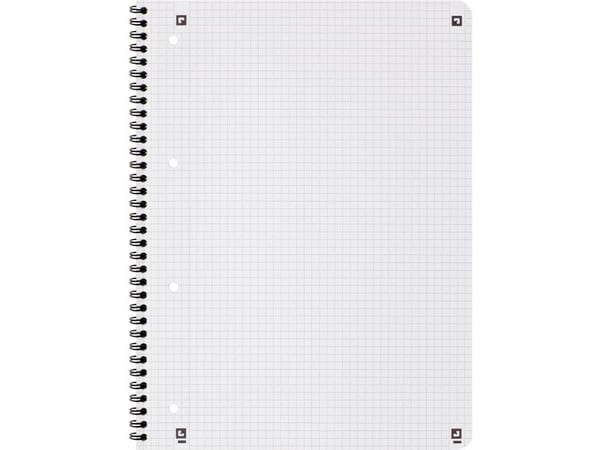 Oxford 400123150, Monokromatisk, Assorterte farger, B5, 80 ark, Rute papir, Universell