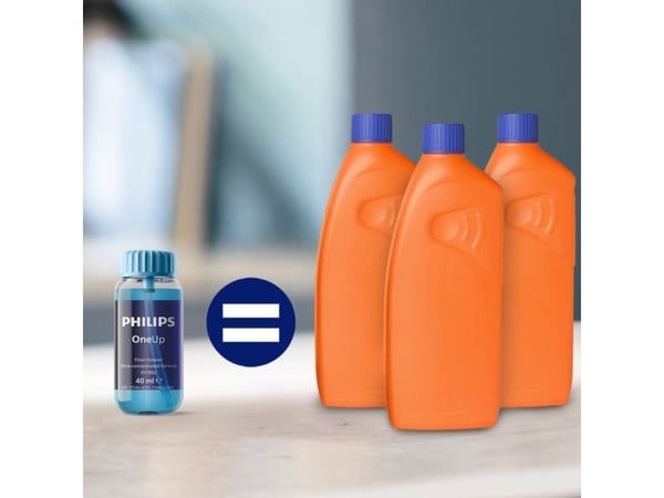 Philips OneUp ultrakonsentrert rengjøringsmiddel for gulv, Støvsuger med stang, Blå, 40 ml, Liquid (concentrate), Philips OneUp, 30 mm