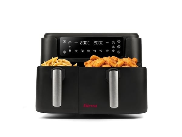 Girmi FG26, Varmluftsfrityr, 9 l, 1,8 kg, 60 °C, 200 °C, Dobbel