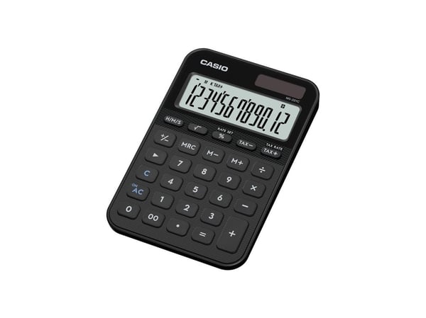 Casio MS-20YC, Desktop, Grunnleggende, Batteri/Solcelle, Svart