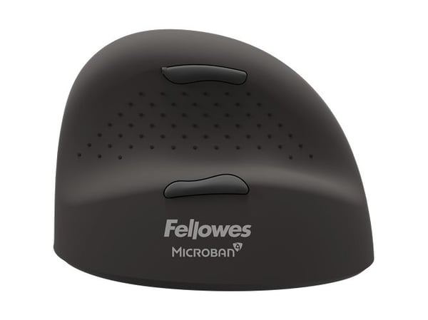 Fellowes Breyta Plus+ - Vertikal mus - ergonomisk - stor - venstrehendt - optisk - 5 knapper - trådløs - Bluetooth, 2.4 GHz, USB-C - svart