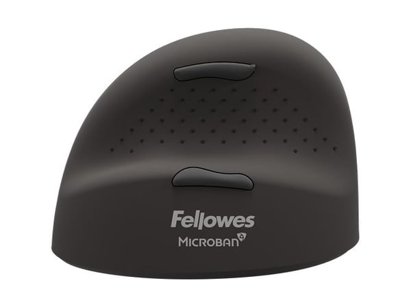 Fellowes Breyta Plus+ - Vertikal mus - ergonomisk - medium - venstrehendt - optisk - 5 knapper - trådløs - Bluetooth, 2.4 GHz, USB-C - svart