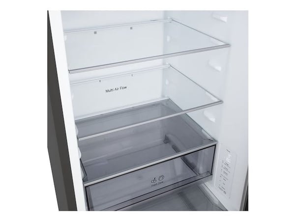 LG GBBSJ1CCEP - Kjøleskap/fryser - bunnfryser - Wi-Fi - bredde: 59.7 cm - dybde: 67.4 cm - høyde: 186 cm - 333 liter - Klasse C - metallic black