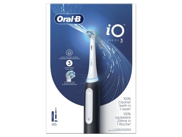 Oral-B 8006540731536, Voksen, Roterende vibrerende Tannbørste, Daglig stell, Sensitiv / Myk, Whitening, Svart, Hvit, 2 min, Svart