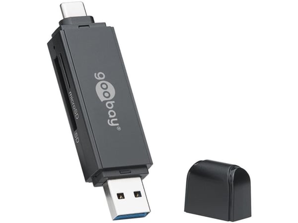 Wentronic 58261 - MicroSD (TransFlash) - MicroSDHC - MicroSDXC - SD - SDHC - SDXC - Musta - 5000 Mbit/s - USB 3.2 Gen 1 (3.1 Gen 1) Type-A/Type-C -...