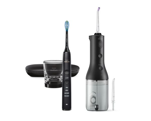 Philips Sonicare DiamondClean 9000 HX3886 - Tannbørste/oralskyller - trådløs - svart