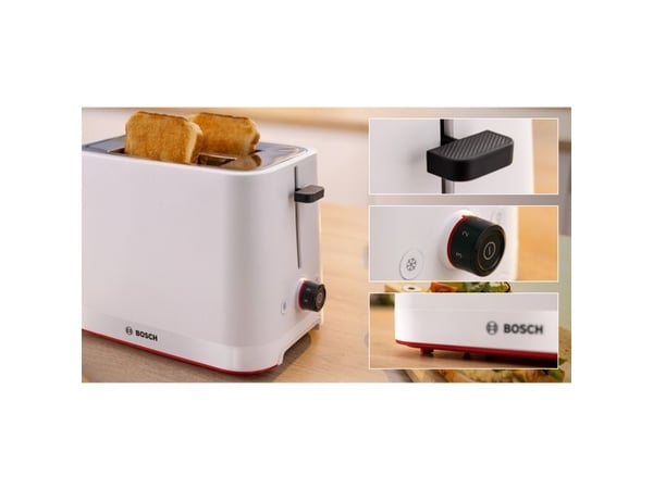 Bosch MyMoment TAT3M121 - Brødrister - 2 skive - 2 Spor - hvit