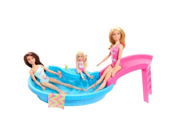 Barbie -nukke ja tarvikkeita, Nuken uima-allas, 3 vuosi/vuosia, 250 g