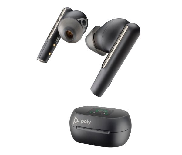 HP Poly Voyager Free 60+ UC M kullsvarte øreplugger +BT700 USB-C-adapter +Ladeetui for berøringsskjerm, Trådløs, Samtaler/musikk, Hodesett, Svart