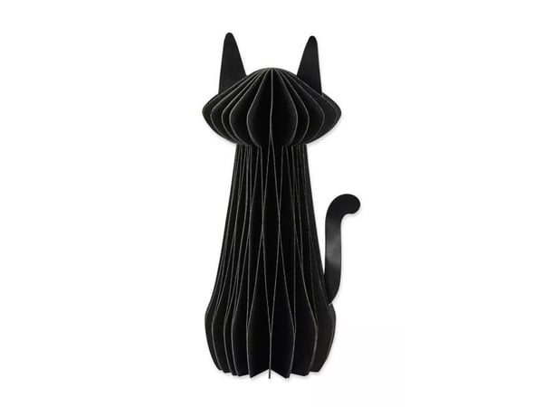 Sort papirvev kat, 25 cm