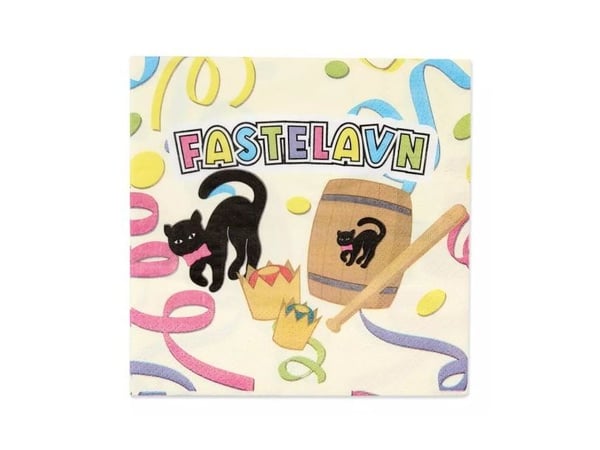 Fastelavnsservietter, 16 stk