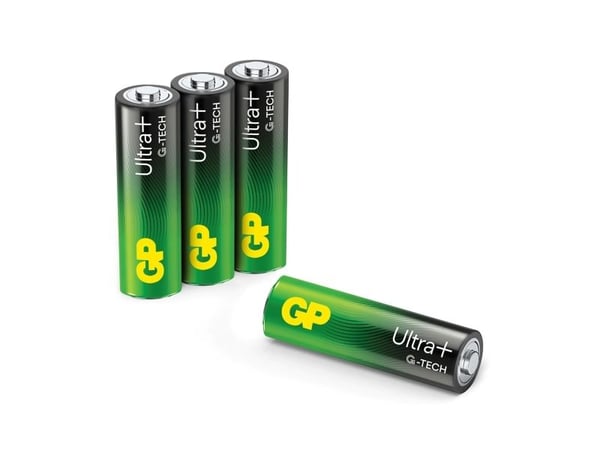 GP Batteries 03015AUPETA-B4, Engangsbatteri, AA, Alkalinsk, 1,5 V, 4 stykker, Sort, Grønn