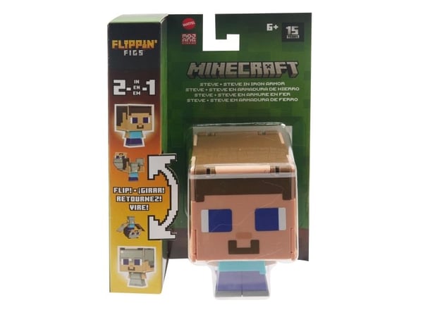 Minecraft FLIPPIN'' FIGS Assortment, 6 vuosi/vuosia, Minecraft, Valikoidut värit, Muovi