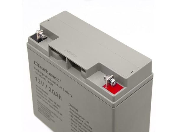 Qoltec - UPS-batteri - agm battery, 12V, max. 300A - 1 x batteri - Bly-syra - 20 Ah