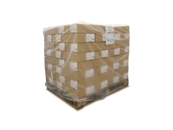 Plasthætte, 25 µm, 860 + 630 x 1500 mm LD-PE, transparent, 2 fals på 315mm rulle a 100 stk, Fødevare - (100 stk.)
