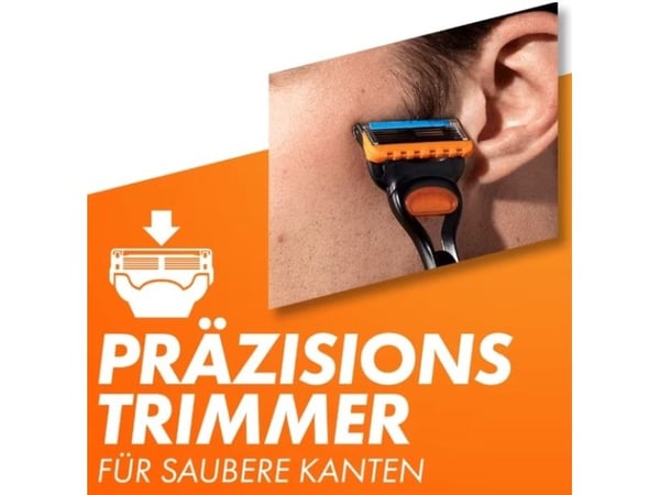 Gillette Fusion5 8001090420831, Sikkerhets barberhøvel, Sort, Oransje, Rustfritt stål, 1 stykker