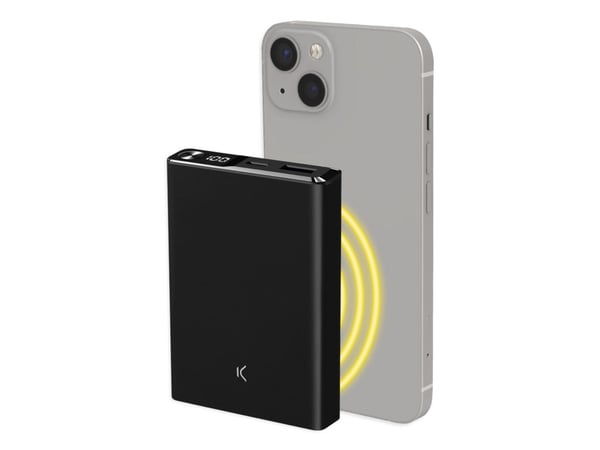 Ksix BPB10000MAG01N, 10000 mAh, Lithium Polymer (LiPo), Quick Charge 3.0, Trådløs lading, 22,5 W, Sort