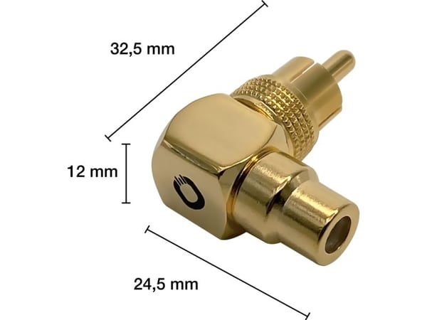 OEHLBACH D1C4011, RCA, Gull, Hankjønn/hunkjønn, Ledning feste, Metall, 66 g