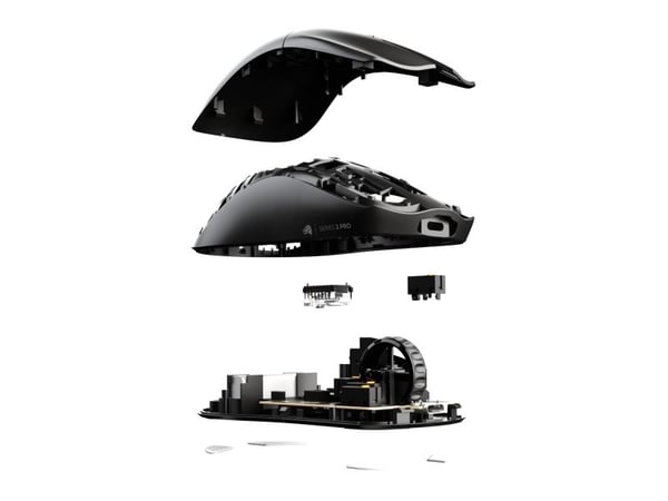 Glorious Gaming Series 2 PRO, Oikeakätinen, Optinen, RF Wireless + USB Type-C, 26000 DPI, musta