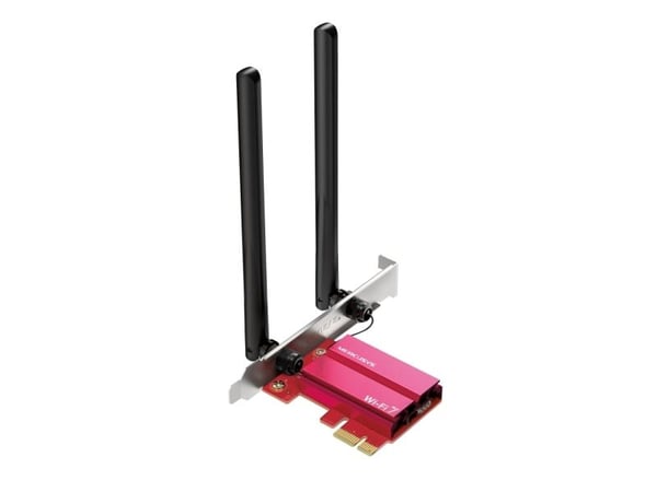Mercusys MA37BE, Koblet med ledninger (ikke trådløs), PCI Express, WLAN / Bluetooth, Wi-Fi 7 (802.11be)