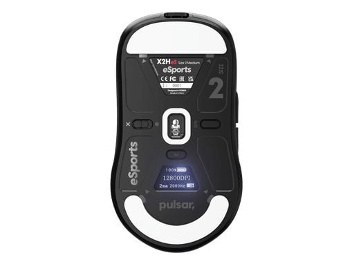 PULSAR X2H v3 eS Medium, Molempikätinen, Optinen, RF Wireless + USB Type-C, 32000 DPI, 1 ms, musta