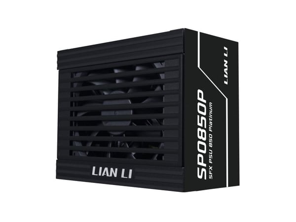 Lian Li SP Series Platinum 80 PLUS Platinum-strømforsyning, SFX, fullt modulær, PCIe 5.1, ATX 3.1 - 850 Watt, svart