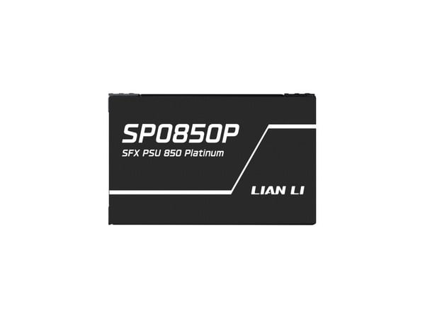 Lian Li SP Series Platinum 80 PLUS Platinum-strømforsyning, SFX, fullt modulær, PCIe 5.1, ATX 3.1 - 850 Watt, svart