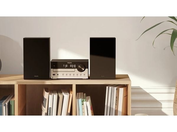 Philips TAM4205M2/12, Hjemmelydanlegg (mikro), Svart, Sølv, Brett, 80 W, 2-veis, 4 O