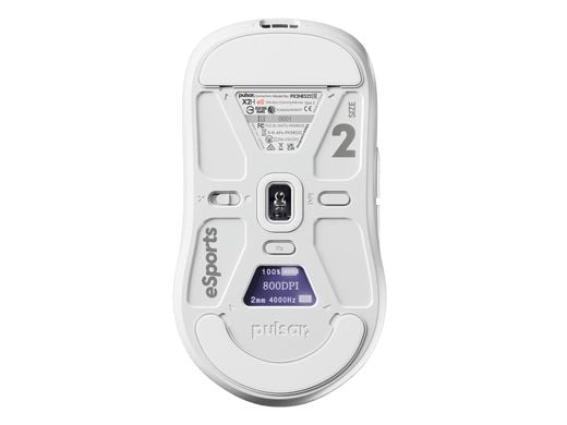 PULSAR X2H eS Medium, Molempikätinen, Optinen, RF Wireless + USB Type-C, 26000 DPI, Valkoinen