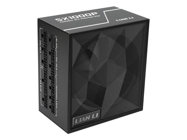 Lian Li SX Series 80 PLUS Platinum PSU, fullt modulær, PCIe 5.1, ATX 3.1 - 1000 watt, svart