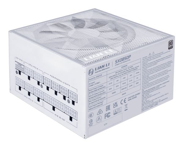 Lian Li SX Series 80 PLUS Platinum fullt modulær PCIe 5.1 ATX 3.1 - 850 W (G9P.SX0850P.W000.EU)