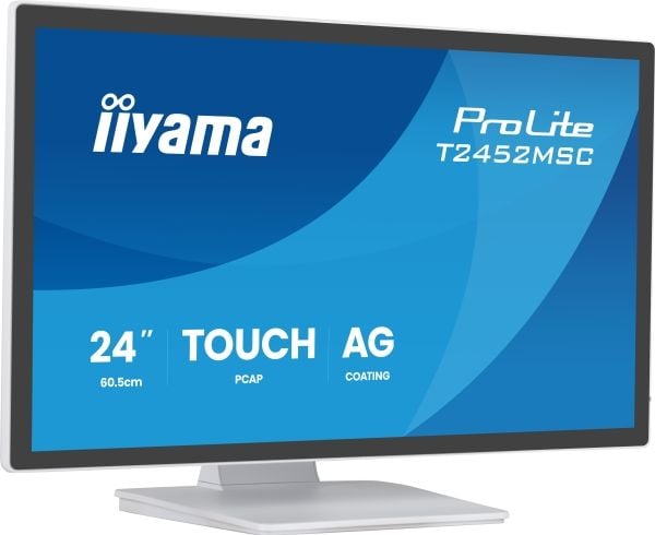 iiyama ProLite T2452MSC-W1AG - LED-skjerm - 24" (23.8" synlig) - berøringsskjerm - 1920 x 1080 Full HD (1080p) - IPS - 400 cd/m² - 1000:1 - 5 ms - ...