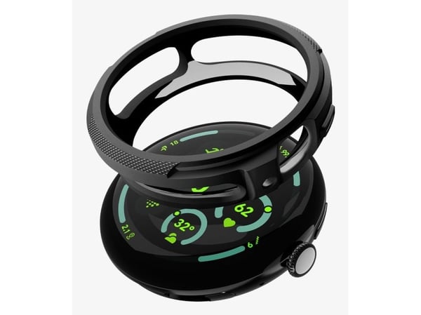 Spigen Liquid Air, eske, SmartWatch, svart, Google, Pixel Watch 4 (45 mm), termoplastisk polyuretan (TPU)
