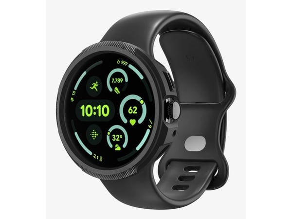 Spigen Liquid Air, eske, SmartWatch, svart, Google, Pixel Watch 4 (45 mm), termoplastisk polyuretan (TPU)
