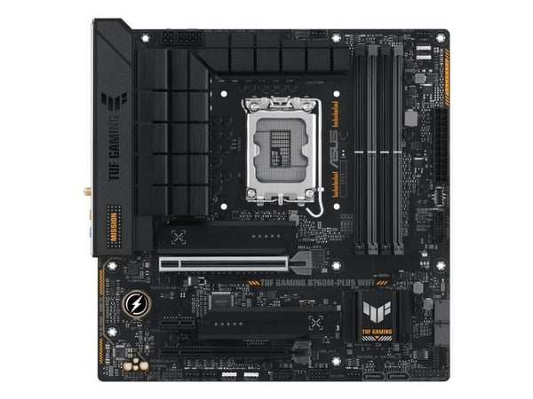ASUS TUF GAMING B760M-PLUS - Hovedkort - micro ATX - LGA1700-sokkel - B760 Chipset - USB-C 3.2 Gen 2x2, USB 3.2 Gen 2, USB 3.2 Gen 1, USB-C 3.2 Gen...