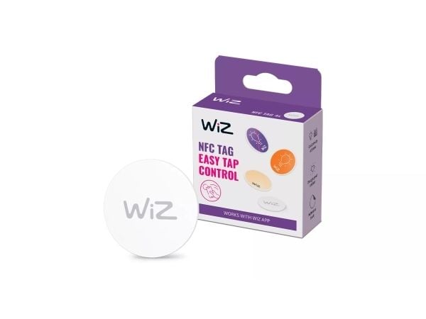 WiZ NFC-tag, 4 deler, Trådløs, NFC, Hvit, IP20, Plast, Ikke nødvendig