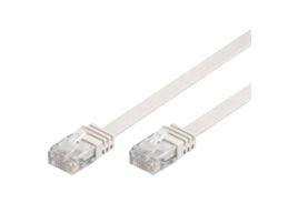 MicroConnect - Nettverkskabel - RJ-45 (hann) til RJ-45 (hann) - 15 m - UTP - CAT 6a - formstøpt, flertrådet, flat - hvit