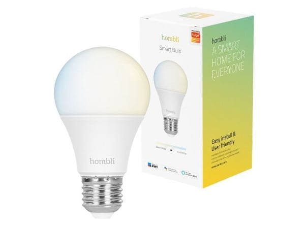 Hombli Smart Bulb E27, Smartpære, Wi-Fi, Hvit, LED, Plast, E27