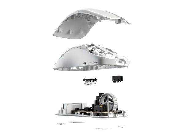 Glorious Gaming Series 2 PRO, Oikeakätinen, Optinen, RF Wireless + USB Type-C, 26000 DPI, Valkoinen