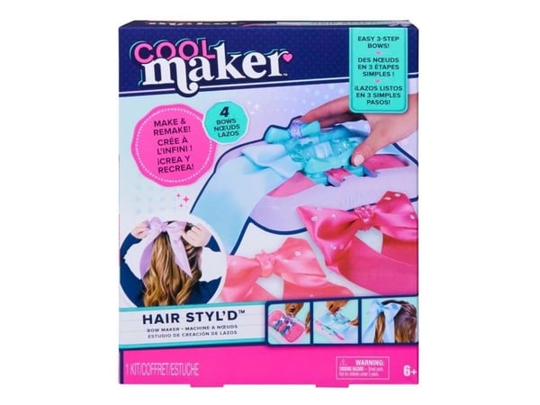 Cool Maker CLM ACK 19p99 Bow Maker Kit GML, Lasten korujen askartelusetti, 6 vuosi/vuosia, Monivärinen