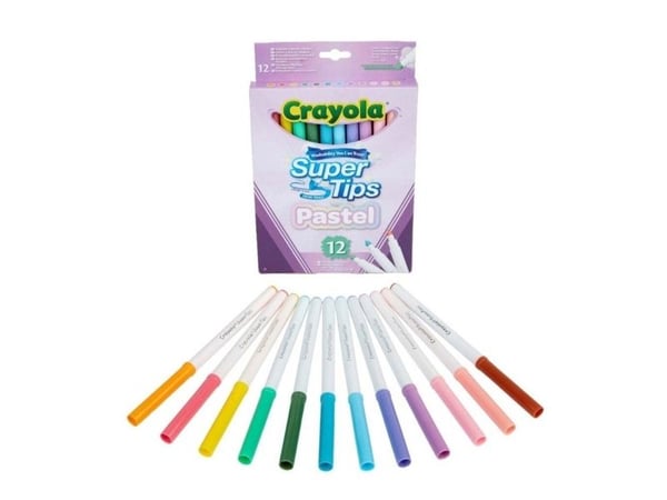 Crayola Supertips pastell tvättbara markers 12 st