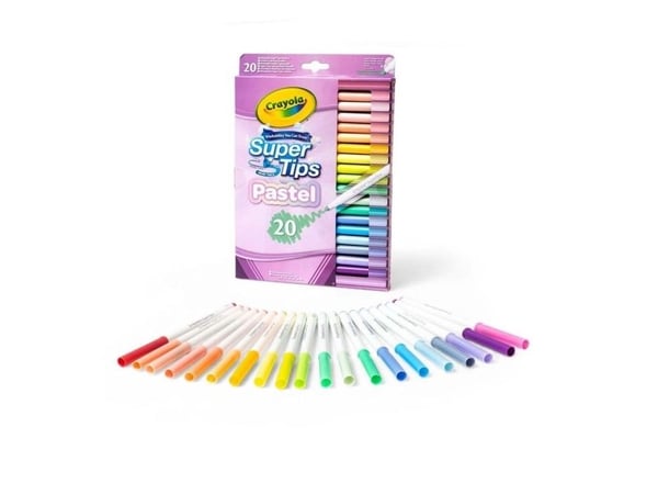 Crayola Supertips Pastel Washable Markers 20 Pcs