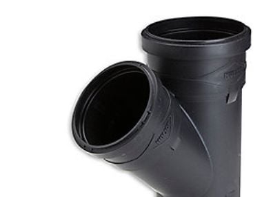 Støydempende grenrør 40-40x45° - lyddempende avløpsgrenrør 40-40x45°