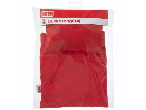 KREA dockbädd/linne, röd