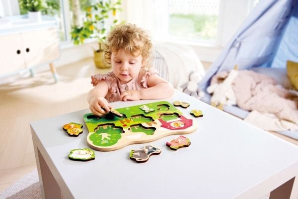 Hape Farm Animals peg-puslespill